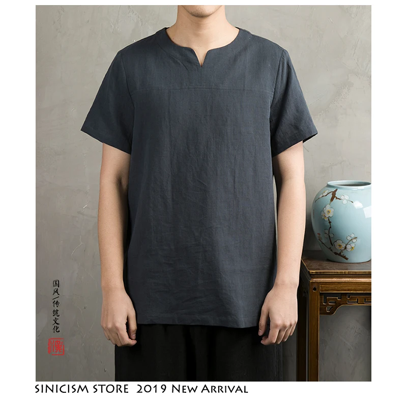 Sinicism Store 2019 Chinese Traditional Buttoned Kong Fu T-Shirt Men Summer Solid Retro Tshirts Mens 3 Colors Tee
Sinicism Store 2019 Chinese Traditional Buttoned Kong Fu T-Shirt Men Summer Solid Retro Tshirts Mens 3 Colors Tee