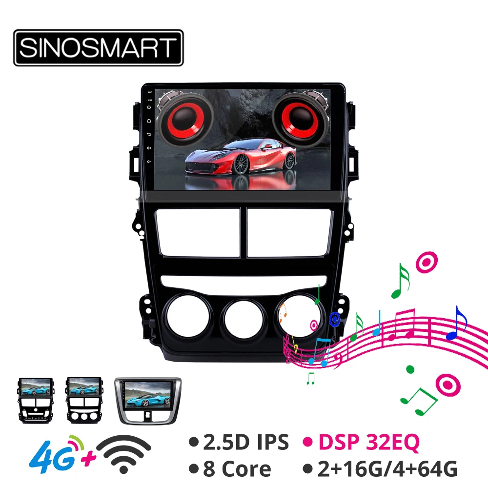 Sinosmart 8 Core CPU 32EQ Android 8.1 2G/4G Car GPS Navigation Radio for Toyota Yaris Vios 2017-2019 2din 2.5D IPS/QLED Screen
Sinosmart 8 Core CPU 32EQ Android 8.1 2G/4G Car GPS Navigation Radio for Toyota Yaris Vios 2017-2019 2din 2.5D IPS/QLED Screen