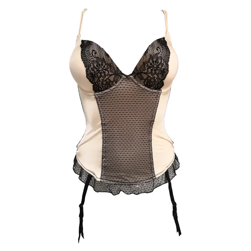 Sexy Gauze Lace Flower Fishbones Women Bustier Ruffle Gothic Corset with belts for Female Underwear Waist Trainer SLA014
Sexy Gauze Lace Flower Fishbones Women Bustier Ruffle Gothic Corset with belts for Female Underwear Waist Trainer SLA014