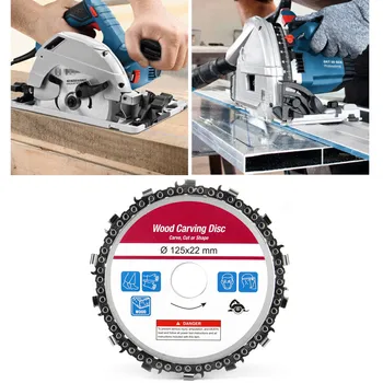5 Inch 14 Tooth Chain Plate 125x22mm Woodworking Saw Blade Cutting Blade Wood Slotted Saw Blade Carving Disc For Angle Grinder
5 Inch 14 Tooth Chain Plate 125x22mm Woodworking Saw Blade Cutting Blade Wood Slotted Saw Blade Carving Disc For Angle Grinder
