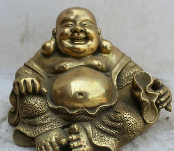 JP S62 6" Chinese Buddhism Brass Seat Money Mag Happy Laugh Maitreya Buddha Statue
JP S62 6" Chinese Buddhism Brass Seat Money Mag Happy Laugh Maitreya Buddha Statue