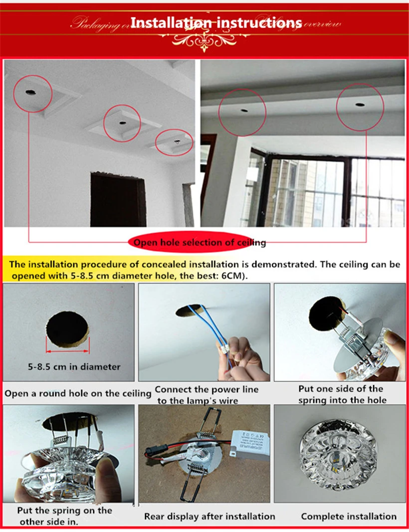 LED Crystal Aisle Celling Light (2)