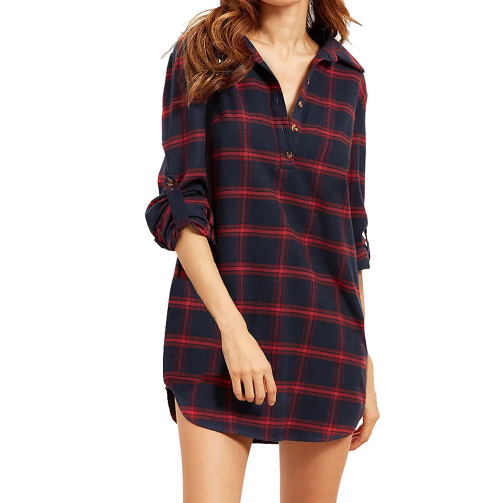 Autumn Women Fashion Plaid Shirts Trendy Style Ladies Long Sleeve Lapel Collar Blouses Tops Women's Casual Long Shirt Bluza #Ni
Autumn Women Fashion Plaid Shirts Trendy Style Ladies Long Sleeve Lapel Collar Blouses Tops Women's Casual Long Shirt Bluza #Ni