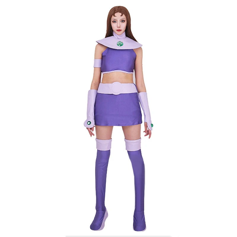 NEW Starfire Cosplay Costume Young Justice Superhero Lady Spandex Suit Halloween For women/girl
NEW Starfire Cosplay Costume Young Justice Superhero Lady Spandex Suit Halloween For women/girl