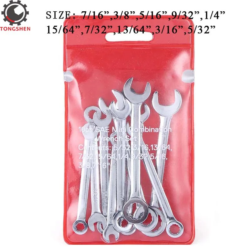 10pcs Inch size Mini Double End Combination Wrench Set Combination Spanner Professional Ratchet Wrench Set for Auto Repairing
10pcs Inch size Mini Double End Combination Wrench Set Combination Spanner Professional Ratchet Wrench Set for Auto Repairing
