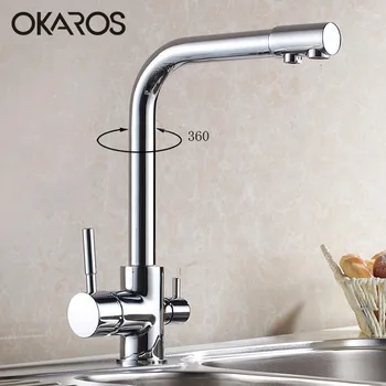 OKAROS Kitchen Faucet Water Purifier Faucet Dual Sprayer 360 Degree Rotation Single Handle Vessel Sink Mixer Tap Torneira C005-C
OKAROS Kitchen Faucet Water Purifier Faucet Dual Sprayer 360 Degree Rotation Single Handle Vessel Sink Mixer Tap Torneira C005-C