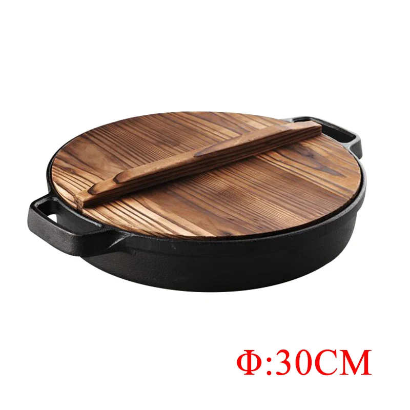 ZITING 30cm Pancake Pan With Wood Pot Cover Non Stick No Smoke Multi-function Skillet Fried Cake Meat Kitchen Tools
ZITING 30cm Pancake Pan With Wood Pot Cover Non Stick No Smoke Multi-function Skillet Fried Cake Meat Kitchen Tools