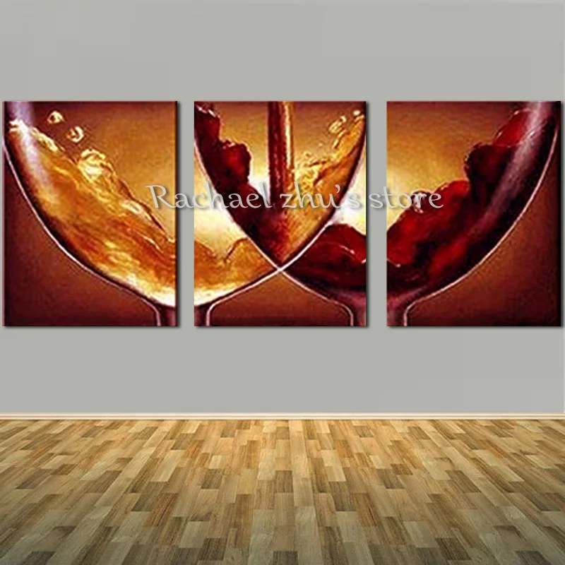 Hand Painted Red Wine Cup Oil Painting On Canvas Three Panles Red Wine Cup Still Life Wall Picturers For Living Room Home Decor
Hand Painted Red Wine Cup Oil Painting On Canvas Three Panles Red Wine Cup Still Life Wall Picturers For Living Room Home Decor