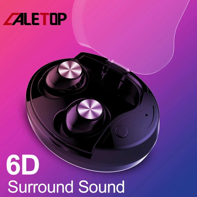 Caletop Bluetooth 5.0 Headphones with 800mAh Magnetic Charging Case Mini Binaural HD Handsfree Calling IPX5 Waterproof Earphones
Caletop Bluetooth 5.0 Headphones with 800mAh Magnetic Charging Case Mini Binaural HD Handsfree Calling IPX5 Waterproof Earphones
