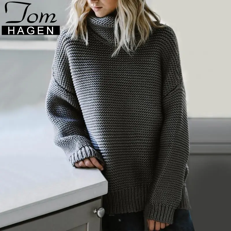 Oversized Women Winter Sweater Turtleneck Pullover Knitted Gray Sweater Female Jumper Women's Thick Warm Cable Coarses Pullover
Oversized Women Winter Sweater Turtleneck Pullover Knitted Gray Sweater Female Jumper Women's Thick Warm Cable Coarses Pullover