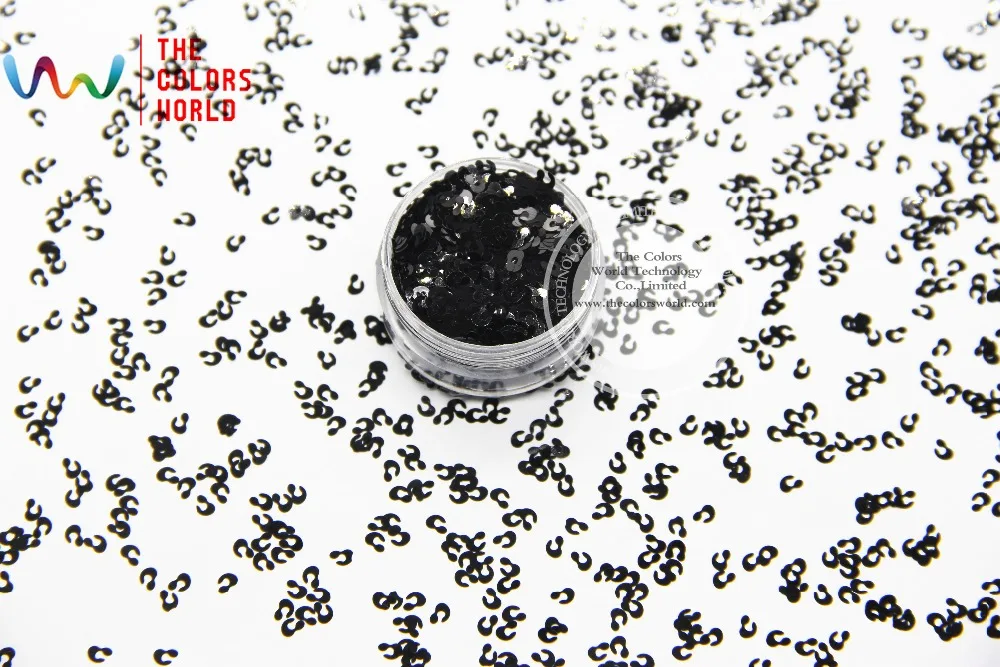 TCP16 Solvent Resistant Pearlescent Black Colors Leopard Spot shape Glitter 3.0MM Size Glitter for nail Art makeup 
TCP16 Solvent Resistant Pearlescent Black Colors Leopard Spot shape Glitter 3.0MM Size Glitter for nail Art makeup