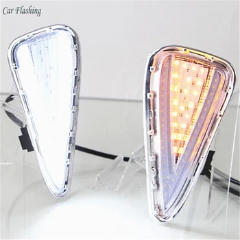 Car Flashing 1Pair Car LED DRL Daytime Running Lights Daylight Fog light with yellow turn Signal For Toyota Camry 2015 2016 2017
Car Flashing 1Pair Car LED DRL Daytime Running Lights Daylight Fog light with yellow turn Signal For Toyota Camry 2015 2016 2017