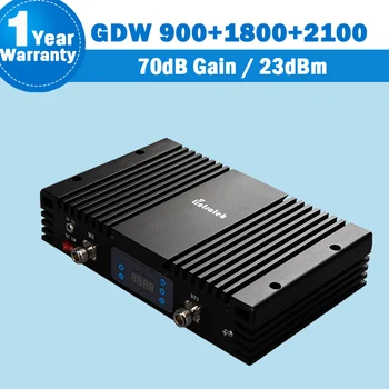 Great Power Amplifier Tri Band 900 1800 2100 mhz Celullar Repeater Cellphone Signal Booster 70dB kw23f-gdw 900 gsm repeater 3g17
Great Power Amplifier Tri Band 900 1800 2100 mhz Celullar Repeater Cellphone Signal Booster 70dB kw23f-gdw 900 gsm repeater 3g17