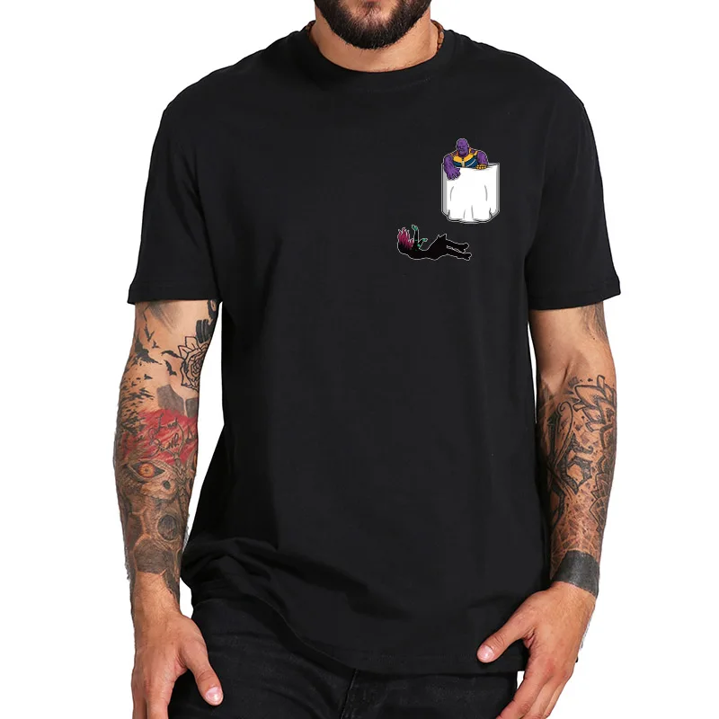 Pocket Shirts Thanos My Daughter Creative Design Cotton T shirt Black Titan Hero Infinity Anime Camiseta US Size
Pocket Shirts Thanos My Daughter Creative Design Cotton T shirt Black Titan Hero Infinity Anime Camiseta US Size