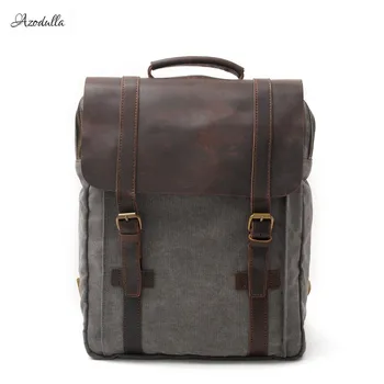 M062 New Fashion Backpack Leather Canvas Men Backpack School Bag Military Backpack Women Rucksack Male Knapsack Bagpack Mochila
M062 New Fashion Backpack Leather Canvas Men Backpack School Bag Military Backpack Women Rucksack Male Knapsack Bagpack Mochila