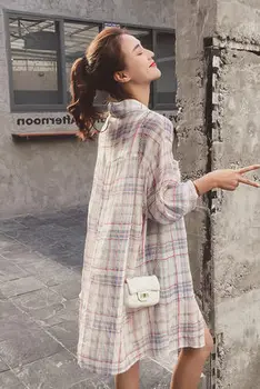 2XL Womens Blouses And Tops Korean Chiffon Plaid Shirts Ladies Long Sleeves Tops For Women Summer Womens Clothing
2XL Womens Blouses And Tops Korean Chiffon Plaid Shirts Ladies Long Sleeves Tops For Women Summer Womens Clothing