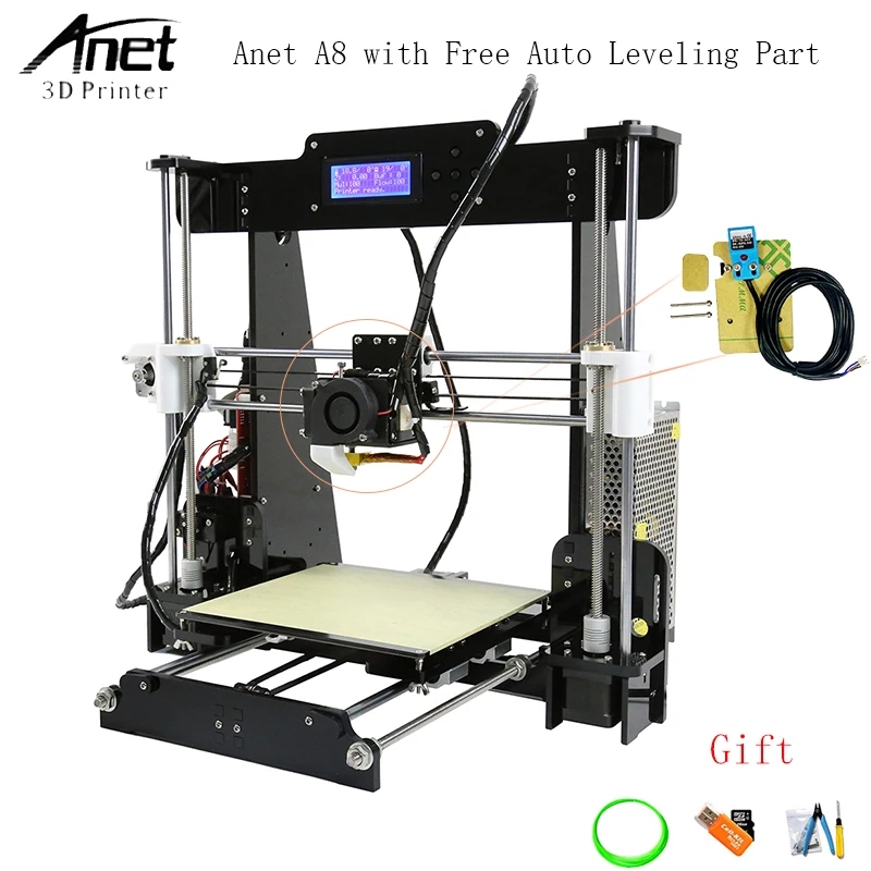 High Precision Accuracy Reprap i3 DIY 3D Printer Kit PLA Filament Anet A8 Auto Leveling 3d Printer with Aluminium Alloy Hotbed
High Precision Accuracy Reprap i3 DIY 3D Printer Kit PLA Filament Anet A8 Auto Leveling 3d Printer with Aluminium Alloy Hotbed