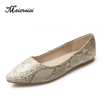 MAIERNISI Woman Plus Size 33-43 Flat Shoes Shallow Boat Comfortable Working Pointed Soft Shoes Serpentine High Quality Flats
MAIERNISI Woman Plus Size 33-43 Flat Shoes Shallow Boat Comfortable Working Pointed Soft Shoes Serpentine High Quality Flats