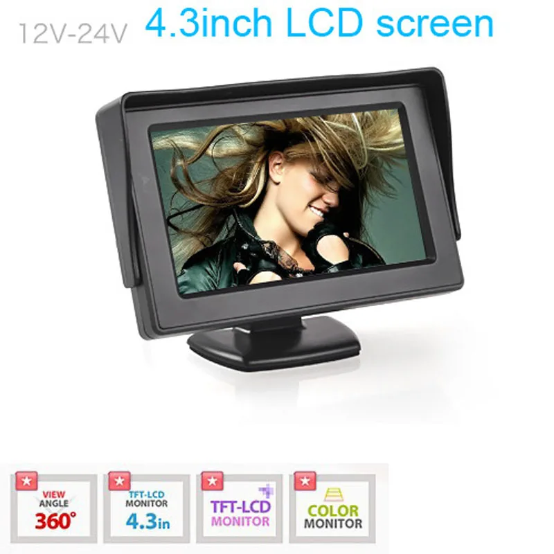 4.3" LCD Screen Car Media Rear View Backup Parking Monitor Sensor DVD/VCD/GPS/TV
4.3" LCD Screen Car Media Rear View Backup Parking Monitor Sensor DVD/VCD/GPS/TV