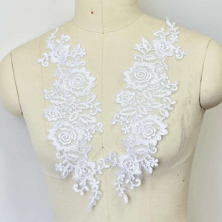 1Pair Flower Lace Applique 32*10cm Gold/Navy Blue/Burgundy Lace Patch Lace Fabric Dress Garment DIY Accessories Headwear Deco
1Pair Flower Lace Applique 32*10cm Gold/Navy Blue/Burgundy Lace Patch Lace Fabric Dress Garment DIY Accessories Headwear Deco