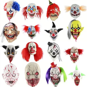 Scary Halloween Clown Mask Latex Horror Grimace Adult Full Head for Masquerade Party Costume Cosplay Fancy Dress Halloween Prop
Scary Halloween Clown Mask Latex Horror Grimace Adult Full Head for Masquerade Party Costume Cosplay Fancy Dress Halloween Prop