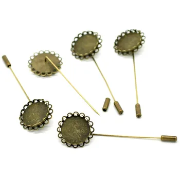 100Pcs Bronze Tone Round Flower Cabochon Cameo Frame Setting Alloy Brooches Back Pins Crafts Findings 8x2.5cm(Fit 20mm)
100Pcs Bronze Tone Round Flower Cabochon Cameo Frame Setting Alloy Brooches Back Pins Crafts Findings 8x2.5cm(Fit 20mm)