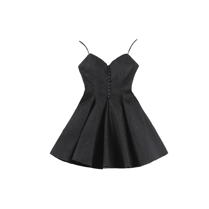 le palais vintage Classic American Denim Dress Slim High Rise Draped Adjustable Chest Pad Buttons Ball Gown Dress 2019 Summer
le palais vintage Classic American Denim Dress Slim High Rise Draped Adjustable Chest Pad Buttons Ball Gown Dress 2019 Summer