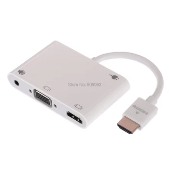 High Quality HDMI Splitter to HDM VGA Audio Converter for Laptop Computer HDTV PS3 Multiport 3-in-1 HDMI Adapte cable
High Quality HDMI Splitter to HDM VGA Audio Converter for Laptop Computer HDTV PS3 Multiport 3-in-1 HDMI Adapte cable