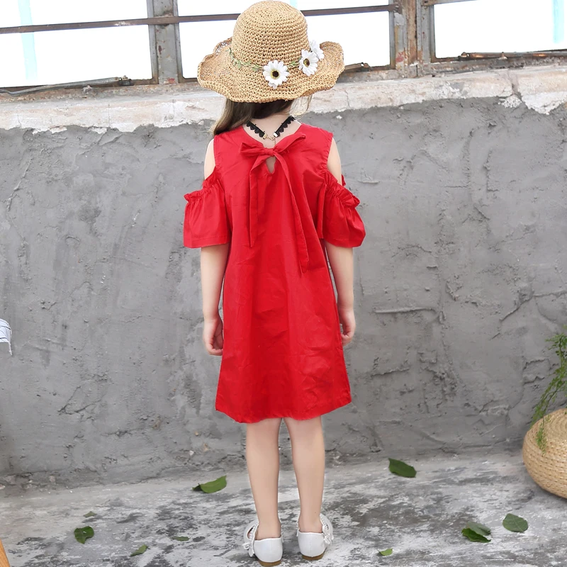 kids off shoulder dress girls (7)