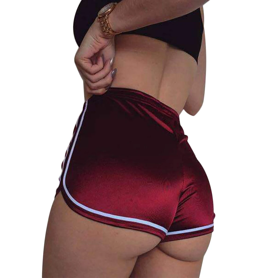 2019 Women Silk Shorts Casual Fitness Slim Mini Booty Shorts Summer Ladies Elastic High Waist Workout Shorts Hip Hop Sportwear
2019 Women Silk Shorts Casual Fitness Slim Mini Booty Shorts Summer Ladies Elastic High Waist Workout Shorts Hip Hop Sportwear