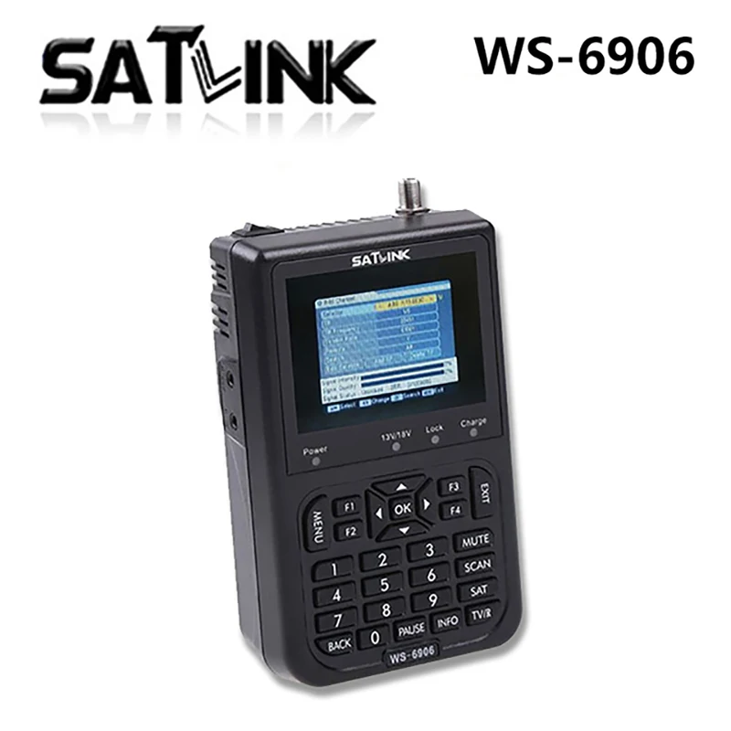 

SZBOX Original Satlink WS-6906 DVB-S FTA Digital Satellite Signal Meter 3.5 inch LCD Display HD WS 6906 satellite Finder WS6906