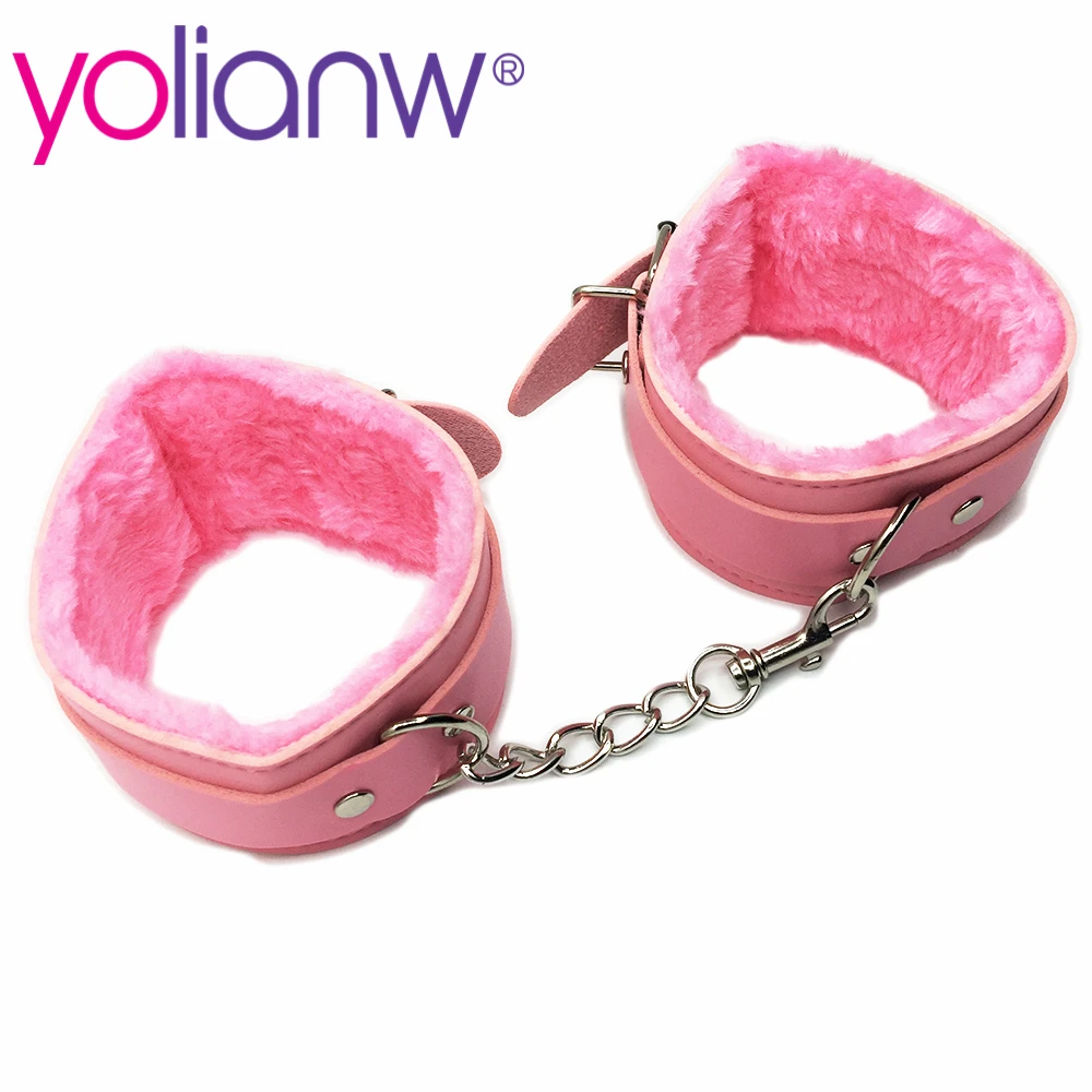 yolianw Sexy 7 Pcs/Set Kit Fetish Sex Bondage Sex Toys for Couples, Nipple Clamps Foot Handcuff Ball Gag Whip Collar Eye mask 5