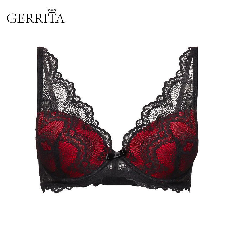 GERRITA Women Sexy Bra Thick Push Up Bras For Women Floral black lace Sexy red bra Lingerie Underwear Women Soft Lace Bralette
GERRITA Women Sexy Bra Thick Push Up Bras For Women Floral black lace Sexy red bra Lingerie Underwear Women Soft Lace Bralette