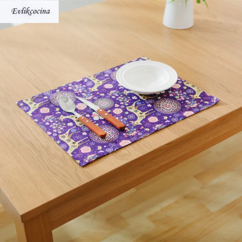 Free Shipping Purple Deers Christmas Placemat Dining Table Coaster Cloth Insulation Cup Pad Kitchen Mantel Individual For Table
Free Shipping Purple Deers Christmas Placemat Dining Table Coaster Cloth Insulation Cup Pad Kitchen Mantel Individual For Table