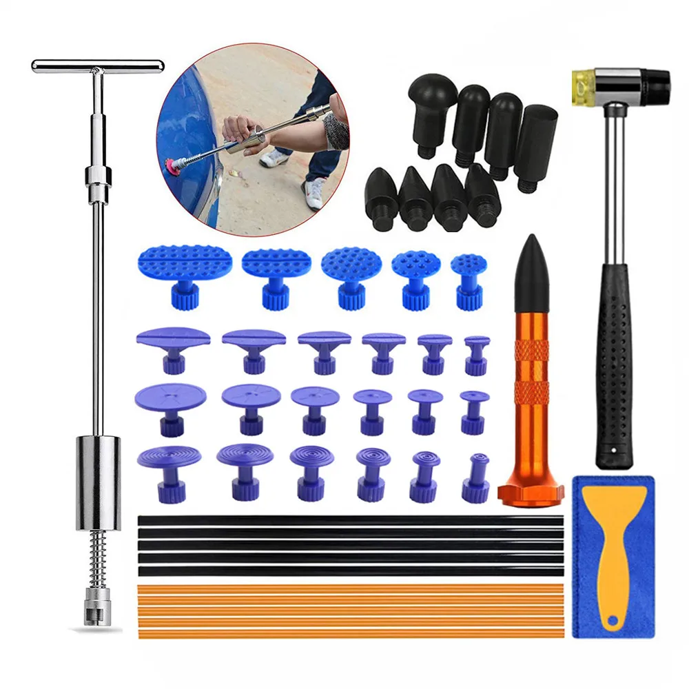 PDR Tools Paintless Dent Repair Kit Auto Body Dent Dings Removal Slide Hammer Puller Tabs Tap Down 8 Heads Car Hail Dent Repair
PDR Tools Paintless Dent Repair Kit Auto Body Dent Dings Removal Slide Hammer Puller Tabs Tap Down 8 Heads Car Hail Dent Repair