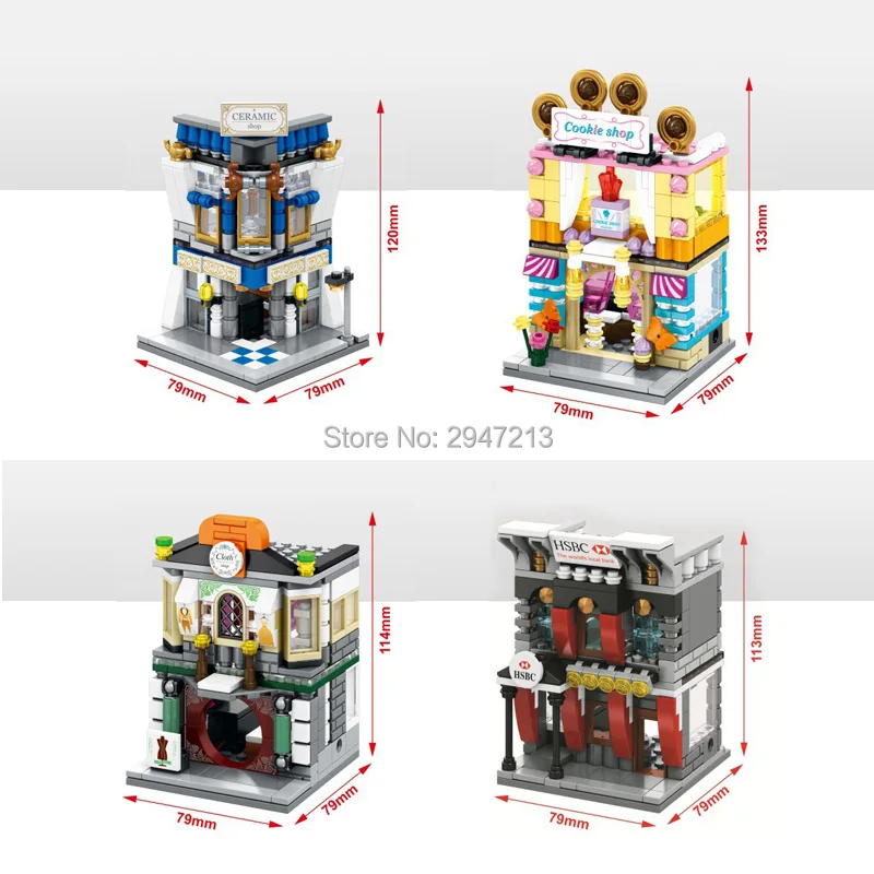 hot compatible lepin city mini Street View Building blocks Ceramic shop HSBC Cloth firm Biscuits store brick Toys for children
hot compatible lepin city mini Street View Building blocks Ceramic shop HSBC Cloth firm Biscuits store brick Toys for children