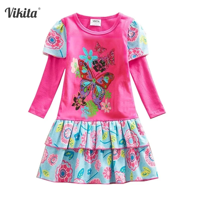 VIKITA Girls Dresses Autumn Children Cotton A-line O-neck Dresses Kids Butterfly Flower Clothes Girls Patchwork Dress L191
VIKITA Girls Dresses Autumn Children Cotton A-line O-neck Dresses Kids Butterfly Flower Clothes Girls Patchwork Dress L191