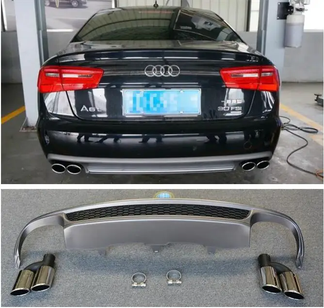 ABS 4 Outlet PP Rear Bumper Diffuser with Exhaust Tips For Audi A6 S6 C7 2012 2013 2014 2015 2STYLE
ABS 4 Outlet PP Rear Bumper Diffuser with Exhaust Tips For Audi A6 S6 C7 2012 2013 2014 2015 2STYLE