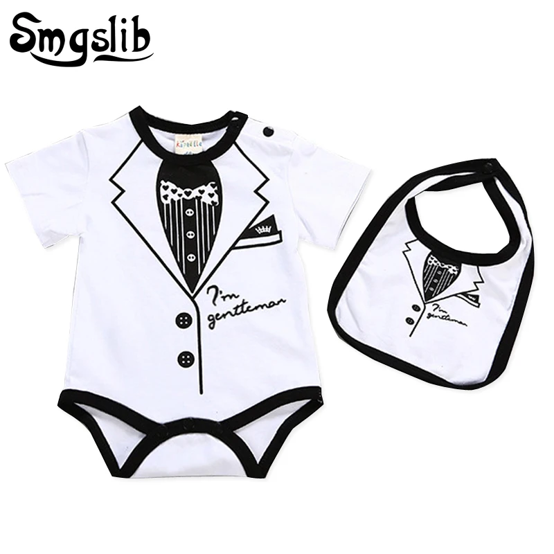 Newborn Baby girl summer clothes Short Sleeve Cottom O-Neck Rompers+saliva towel baby boy gentleman suit Infant Jumpsuits 0-24M
Newborn Baby girl summer clothes Short Sleeve Cottom O-Neck Rompers+saliva towel baby boy gentleman suit Infant Jumpsuits 0-24M