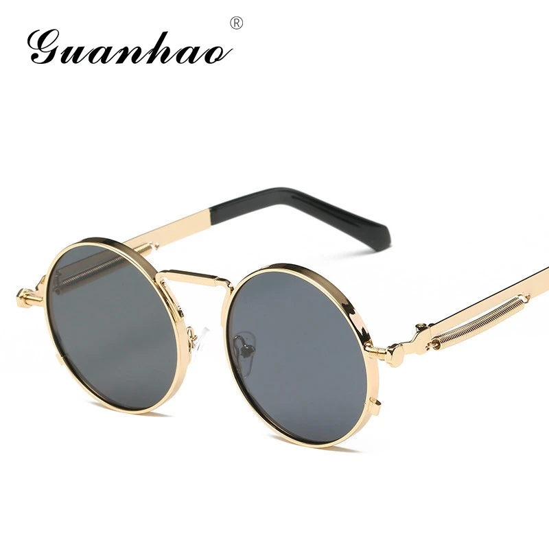 Steampunk Cool Sun glasses Mirror Metal Retro Vintage Round Sunglasses Men Women Glasses Shades UV400 oculos de sol
Steampunk Cool Sun glasses Mirror Metal Retro Vintage Round Sunglasses Men Women Glasses Shades UV400 oculos de sol