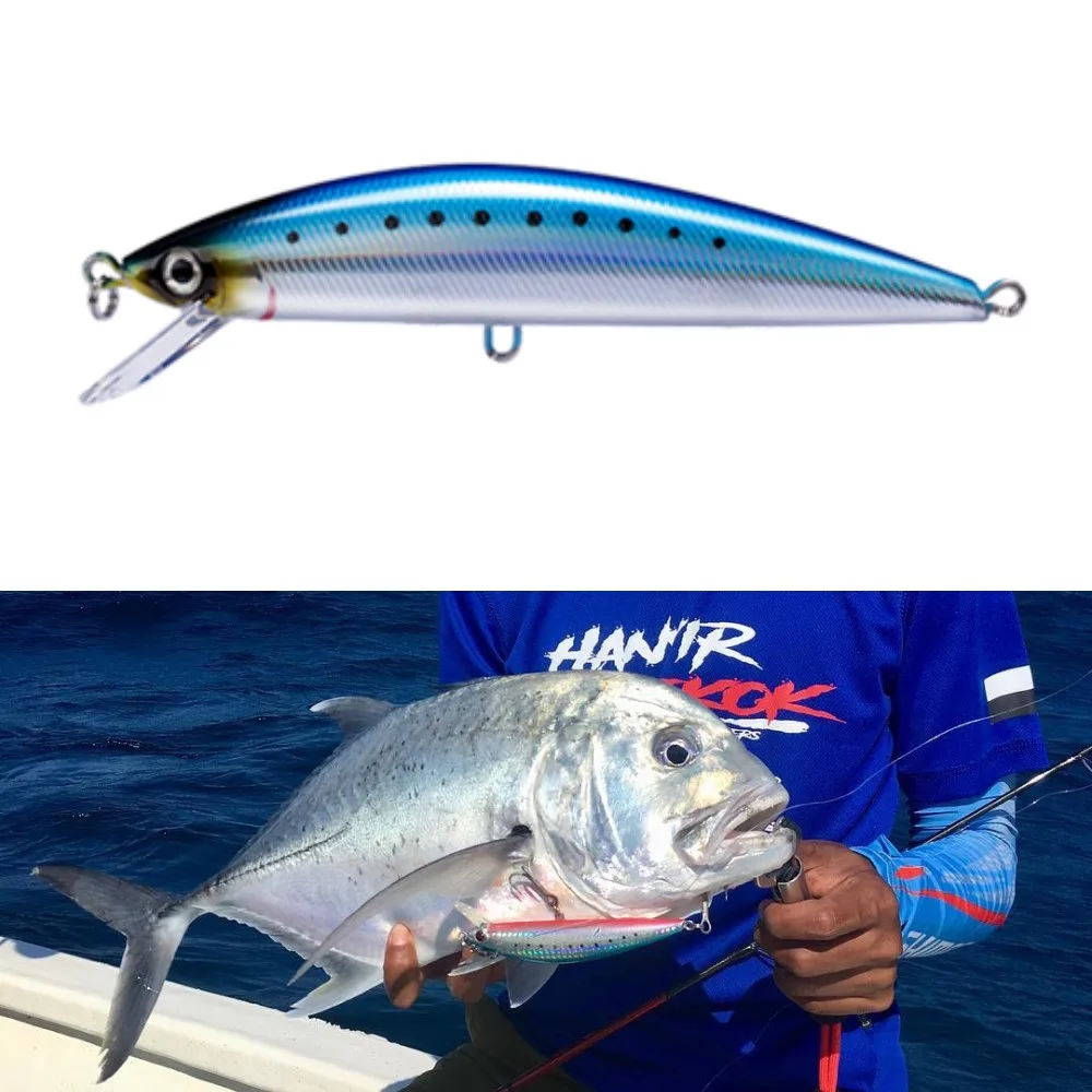 Hunthouse pintail tune minnow fishing lure 12cm 44g hard artificial bait VMC hook for game super sinking minnow lures sea lures 
Hunthouse pintail tune minnow fishing lure 12cm 44g hard artificial bait VMC hook for game super sinking minnow lures sea lures
