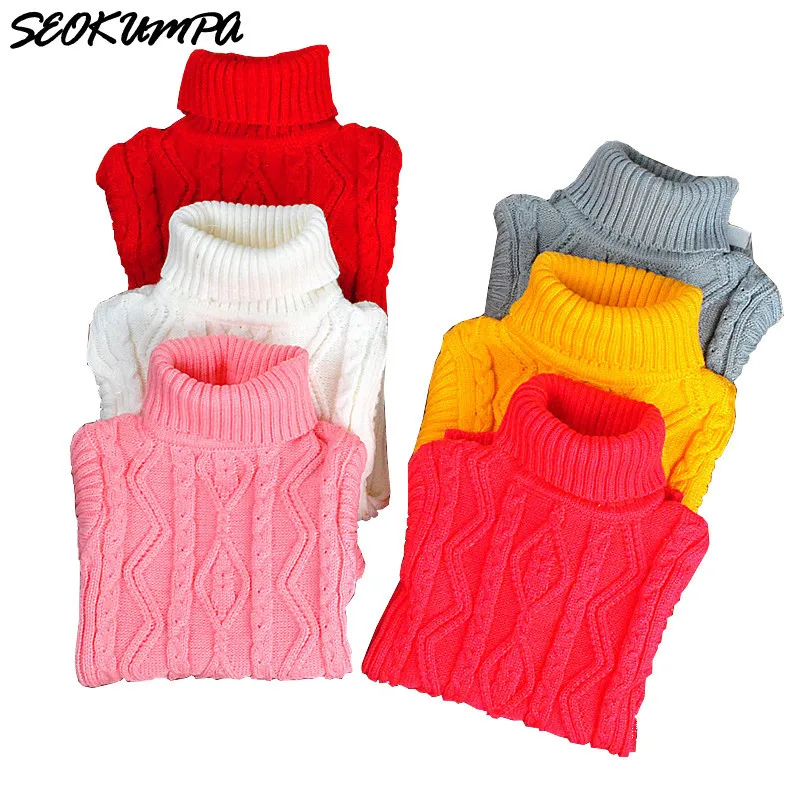 Girls Turtleneck Sweater Solid Baby Kids Sweaters Soft Warm Infantil Autumn Winter Children's Knitted Pullover 2-13T
Girls Turtleneck Sweater Solid Baby Kids Sweaters Soft Warm Infantil Autumn Winter Children's Knitted Pullover 2-13T