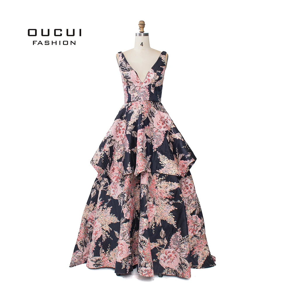 Floral Printed Sleeveless Prom Dresses 2019 Trendy Flowers Evening Gown Tiered Elegant Luxury Robe Soiree Dubai Vintage OL103450
Floral Printed Sleeveless Prom Dresses 2019 Trendy Flowers Evening Gown Tiered Elegant Luxury Robe Soiree Dubai Vintage OL103450