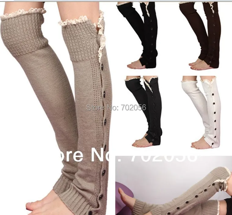 Long solid button down Lace Knitted Leg Warmers Boot Boot Covers 24 pairs/lot mixed colors #3477
Long solid button down Lace Knitted Leg Warmers Boot Boot Covers 24 pairs/lot mixed colors #3477