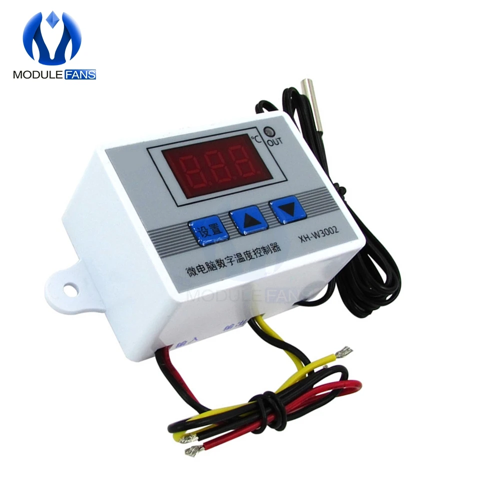 W3002 12V/24V/110V 220V LED Digital Temperature Controller Thermostat Thermoregulator Sensor Meter Fridge Water Heating Cooling
W3002 12V/24V/110V 220V LED Digital Temperature Controller Thermostat Thermoregulator Sensor Meter Fridge Water Heating Cooling