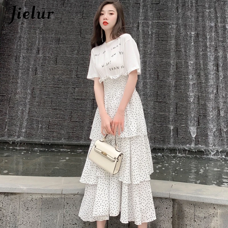 Jielur Letter Print Polka Dot Casual Elastic Long Dress Korean Elastic Cake Dresses Female Vintage Patchwork Street Abiti Donna
Jielur Letter Print Polka Dot Casual Elastic Long Dress Korean Elastic Cake Dresses Female Vintage Patchwork Street Abiti Donna
