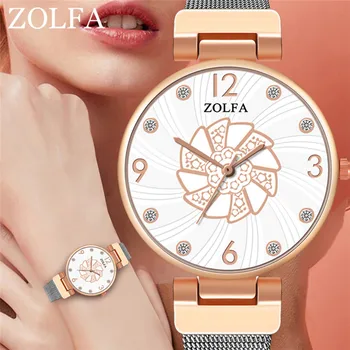 

ZOLFA Sleek Minimalist Stainless Steel Mesh Belt Ladies Quartz Watch orologio donna moderna reloj mujer elegante bayan kol saati