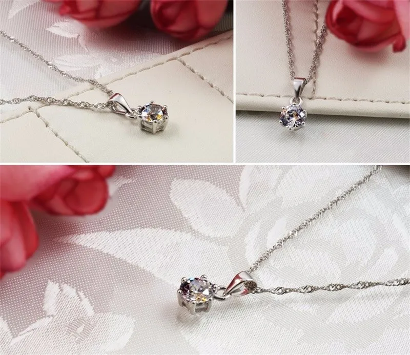Luxury Brand 100% Real 925 Sterling Silver Jewelry Sets Luxury CZ Diamant Wedding Engagement Bridal Sets For Women African YS052 - Jewelry Sets Fashion Bridal Jewelry Sets Round Wedding Romantic Women Silver Cubic Zirconia 1 pcs ring +1 pcs Necklace + 1 pair Earrings 1263 Jewelry Set for women rings women Silver Jewelry Set for women Gift box Jewelry Set for women Silver Crystal wedding Jewelry Set