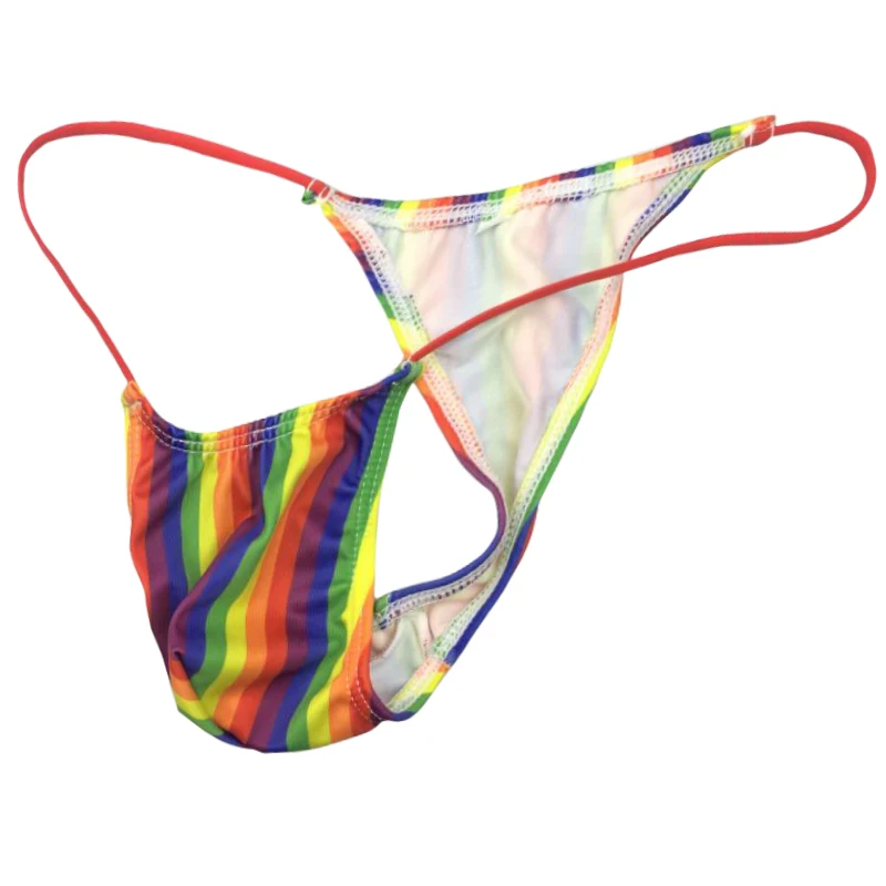 2018 Retail gay Mens Underwear G Sexy String Pouch men Thong Pirnted Mini Pouch Rainbow Striped Print Swimsuit Fabric
2018 Retail gay Mens Underwear G Sexy String Pouch men Thong Pirnted Mini Pouch Rainbow Striped Print Swimsuit Fabric
