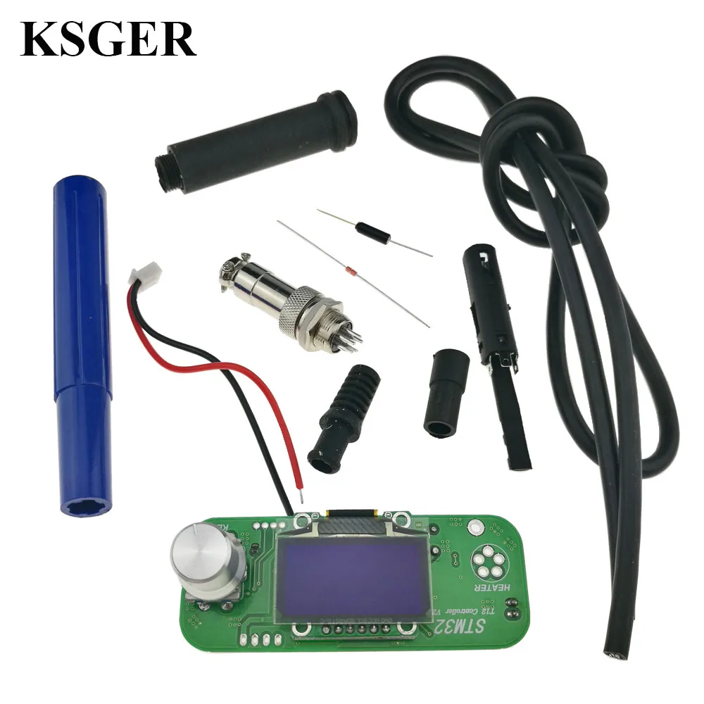 KSGER Soldering Station T12 Iron Tips STM32 2.01 Version OLED DIY Kits Tools Handle Electric Welding Temperature Controllers
KSGER Soldering Station T12 Iron Tips STM32 2.01 Version OLED DIY Kits Tools Handle Electric Welding Temperature Controllers